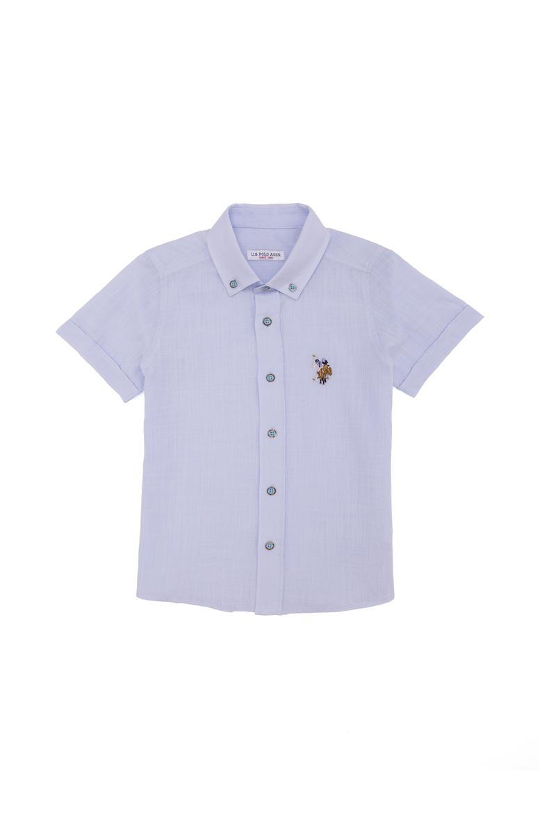 Erkek Çocuk Basic Açık Mavi Kısa Kollu Gömlek - 50262967020