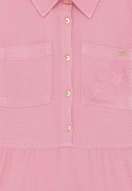 Kız Çocuk Pudra Dokuma Elbise - 50253033019