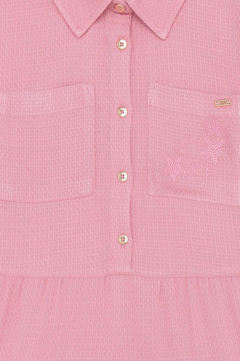 Kız Çocuk Pudra Dokuma Elbise