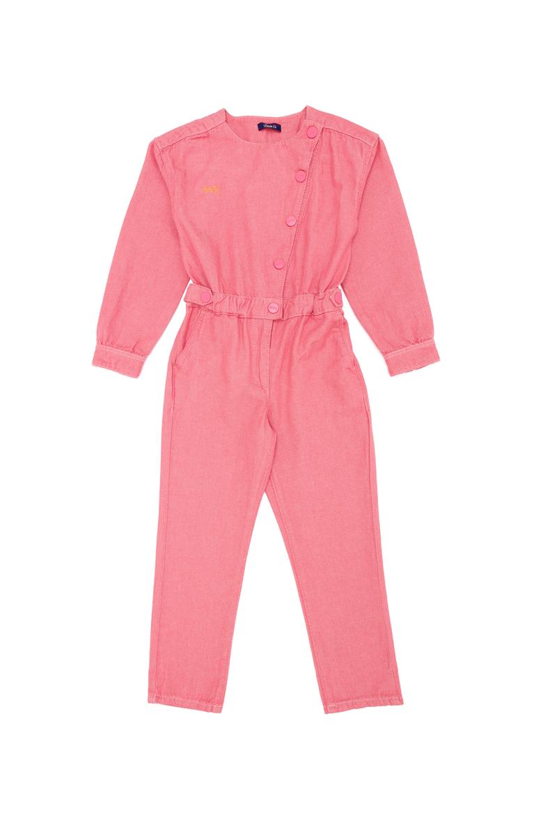 Kız Çocuk Pembe Jean Elbise - 50254587013