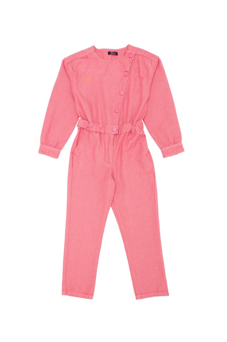 Kız Çocuk Pembe Jean Elbise