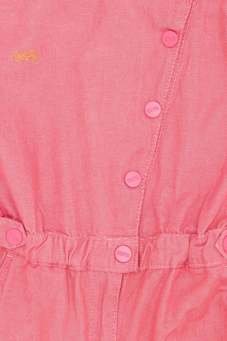 Kız Çocuk Pembe Jean Elbise - 50254587013