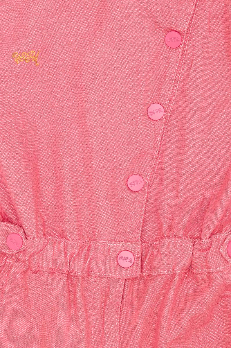 Kız Çocuk Pembe Jean Elbise