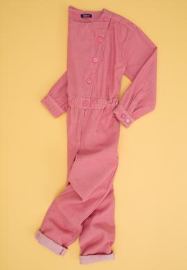 Kız Çocuk Pembe Jean Elbise - 50254587013