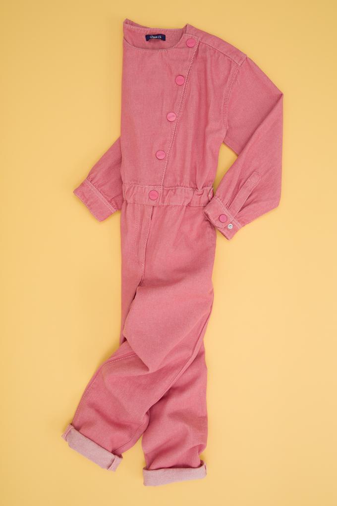 Kız Çocuk Pembe Jean Elbise