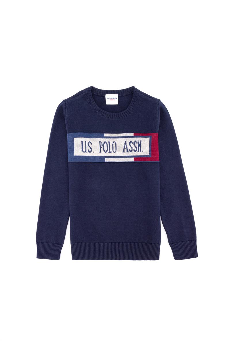 Erkek Çocuk Lacivert Bisiklet Yaka Triko Kazak