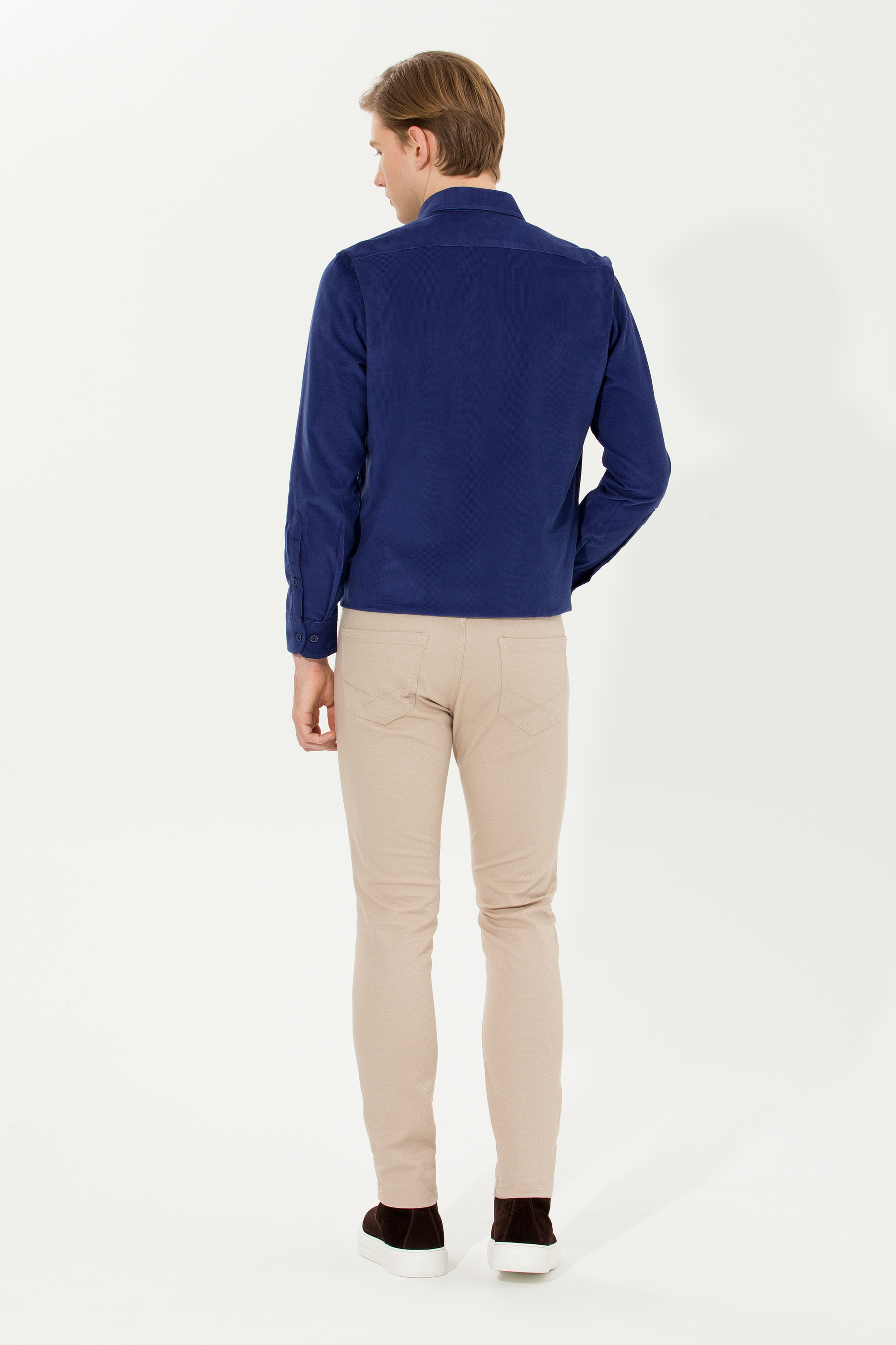 Erkek Slim Fit Taş Kanvas Pantolon - Image 4
