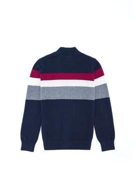 Erkek Çocuk Lacivert Melanj Triko V - Yaka Hırka - 50260542010