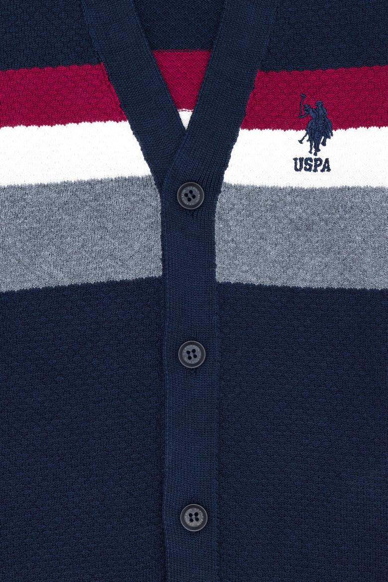 Erkek Çocuk Lacivert Melanj Triko V - Yaka Hırka - 50260542010