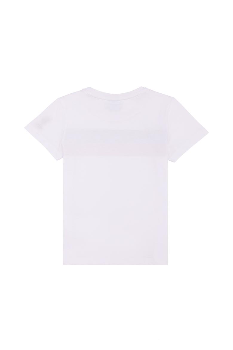 Çocuk Beyaz Bisiklet Yaka Tişört - 50265957003