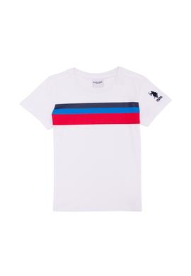 Çocuk Beyaz Bisiklet Yaka Tişört - 50265957003