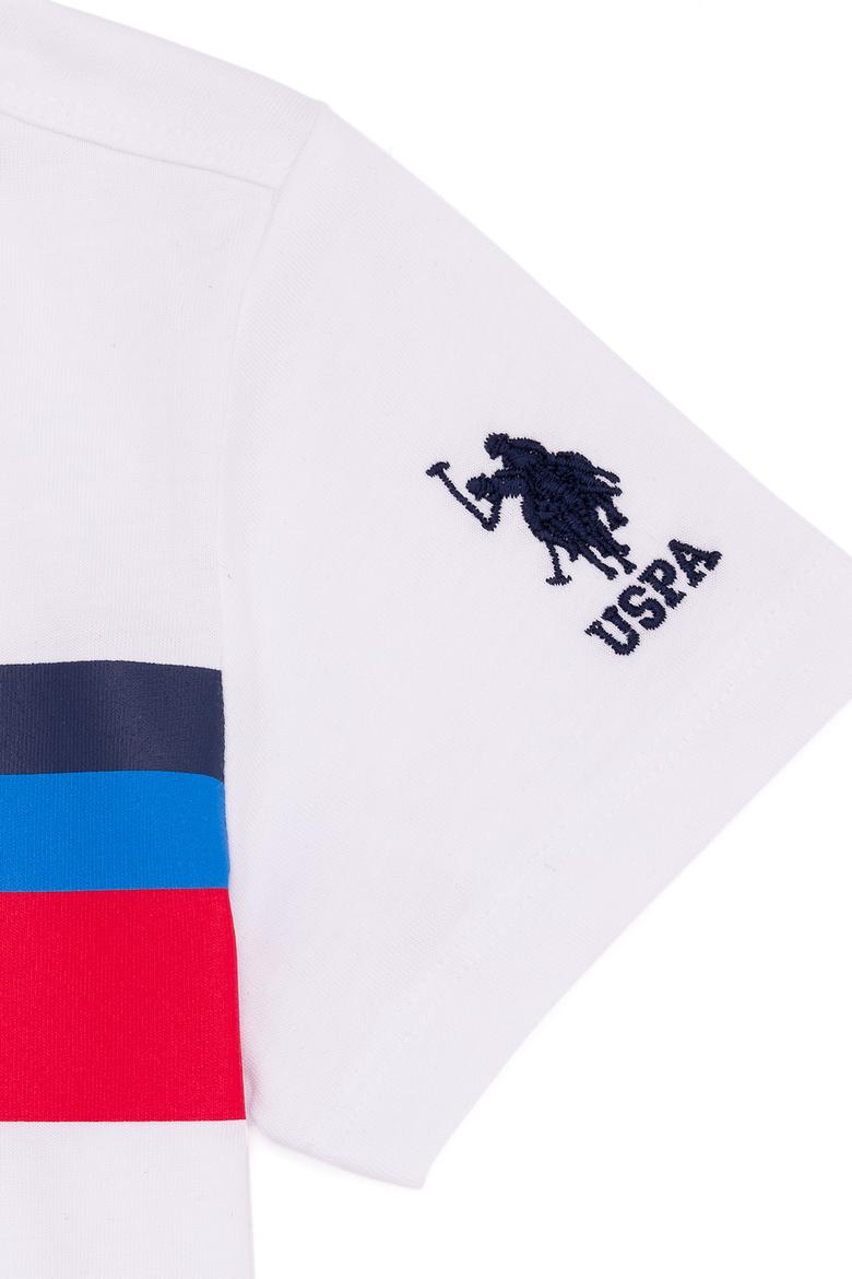 Çocuk Beyaz Bisiklet Yaka Tişört - 50265957003