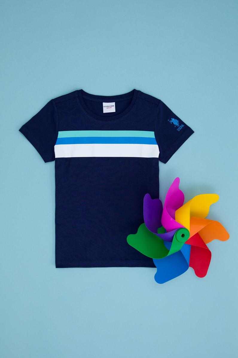 Çocuk Lacivert Bisiklet Yaka Tişört