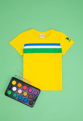 Çocuk Sarı Bisiklet Yaka Tişört - 50265957026