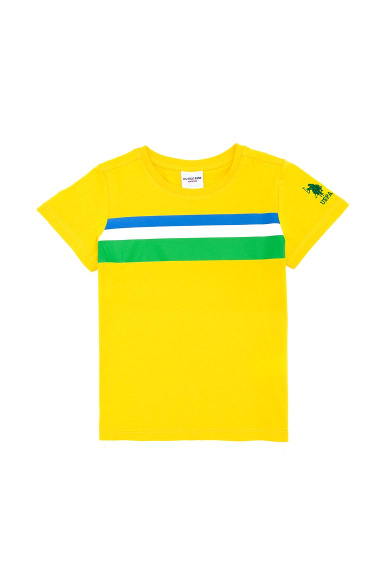 Çocuk Sarı Bisiklet Yaka Tişört - 50265957026