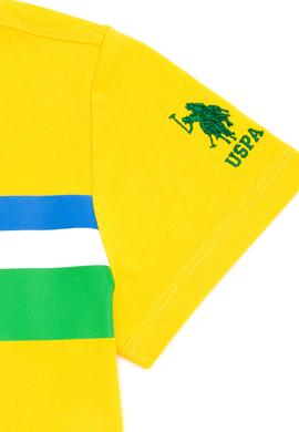 Çocuk Sarı Bisiklet Yaka Tişört - 50265957026