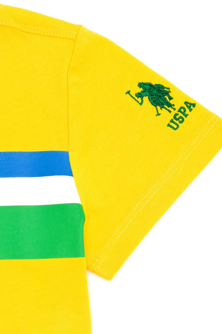 Çocuk Sarı Bisiklet Yaka Tişört - 50265957026