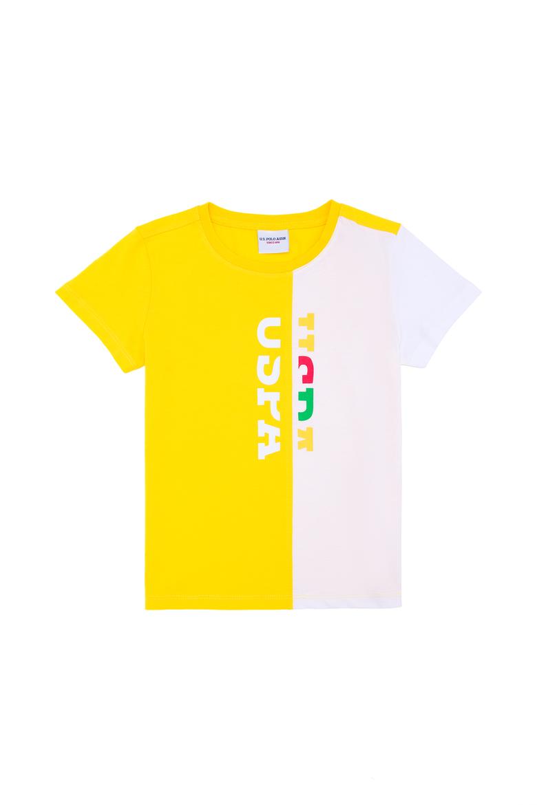 Çocuk Sarı Bisiklet Yaka Tişört - 50265959005