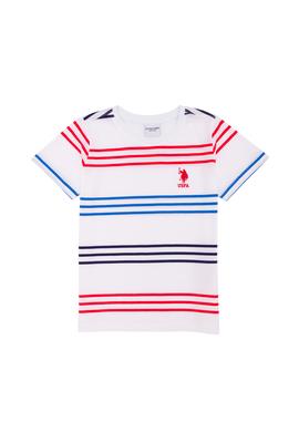 Çocuk Beyaz Bisiklet Yaka Tişört - 50265976011