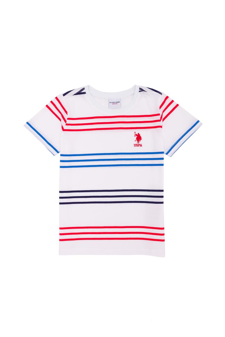 Çocuk Beyaz Bisiklet Yaka Tişört - 50265976011