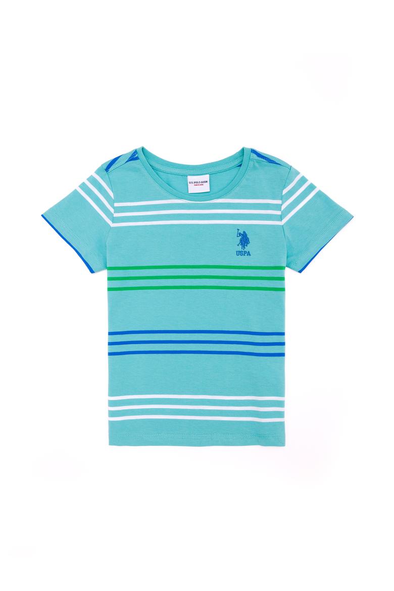 Çocuk Mint Yeşili Bisiklet Yaka Tişört - 50265976025