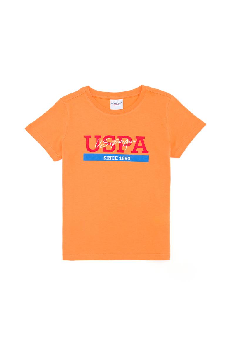 Çocuk Turuncu Bisiklet Yaka Tişört - 50265992044