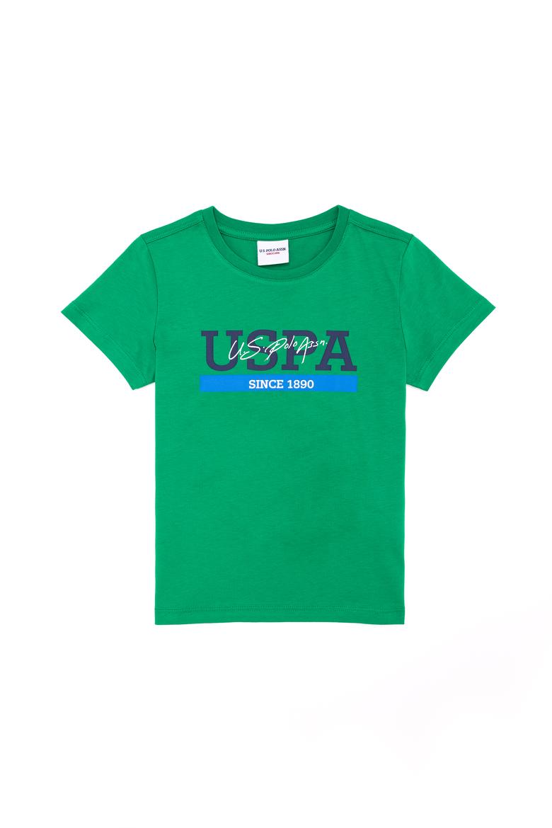 Çocuk Yeşil Bisiklet Yaka Tişört - 50265992053