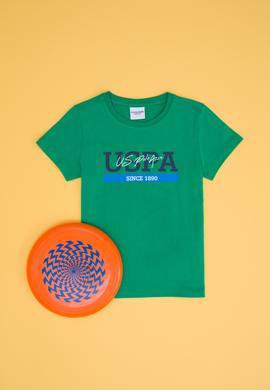 Çocuk Yeşil Bisiklet Yaka Tişört - 50265992053