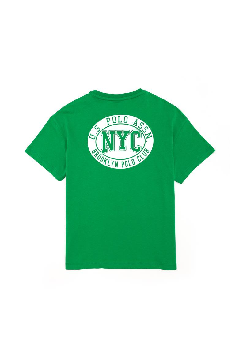 Çocuk Yeşil Bisiklet Yaka Tişört - 50266030022