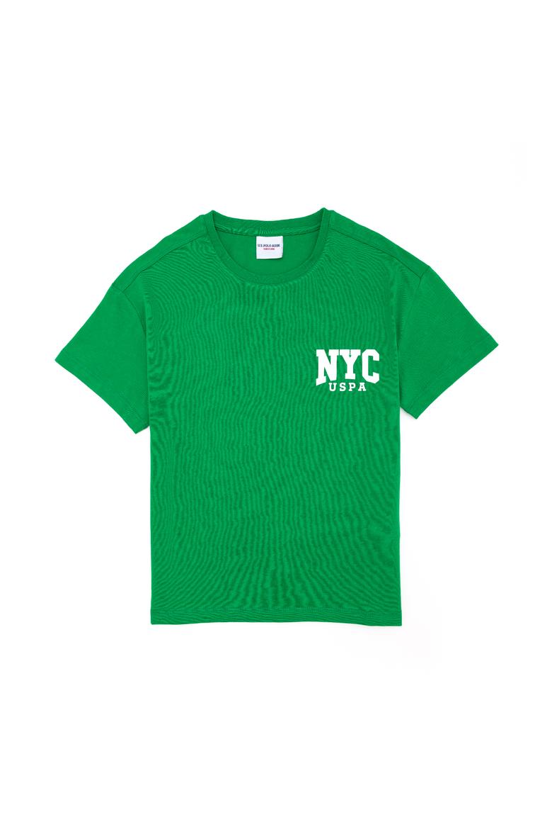 Çocuk Yeşil Bisiklet Yaka Tişört - 50266030022