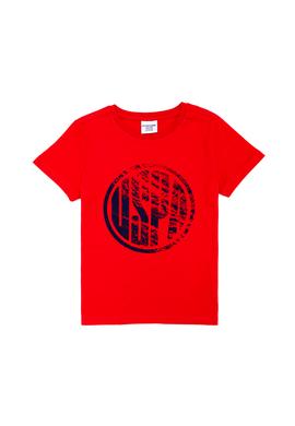 Çocuk Kırmızı Bisiklet Yaka Tişört - 50266038030