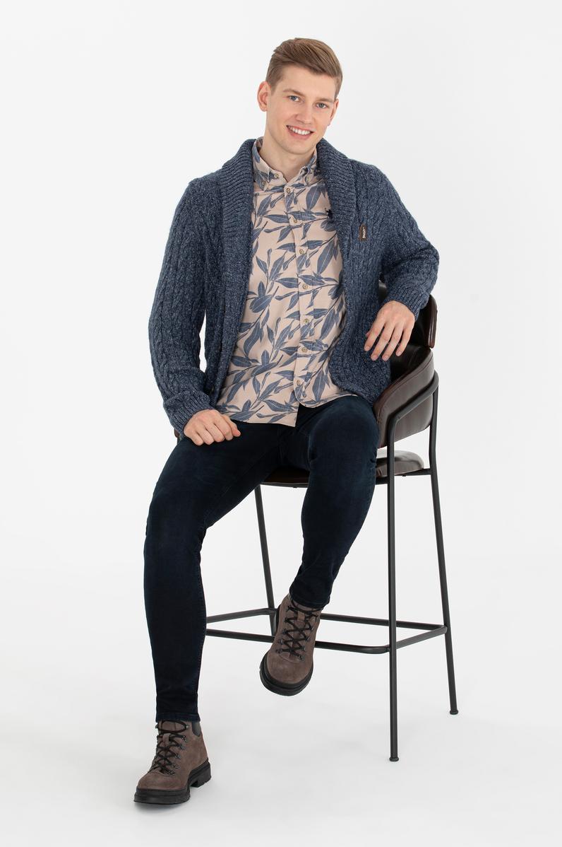 Erkek Lacivert Triko Hırka