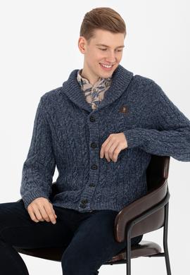 Erkek Lacivert Triko Hırka - 50253721006