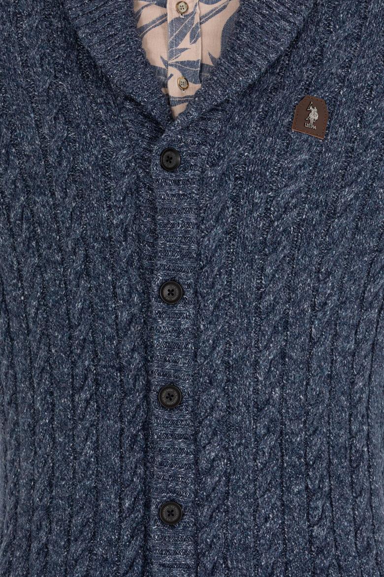 Erkek Lacivert Triko Hırka - 50253721006