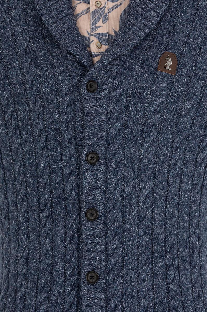 Erkek Lacivert Triko Hırka