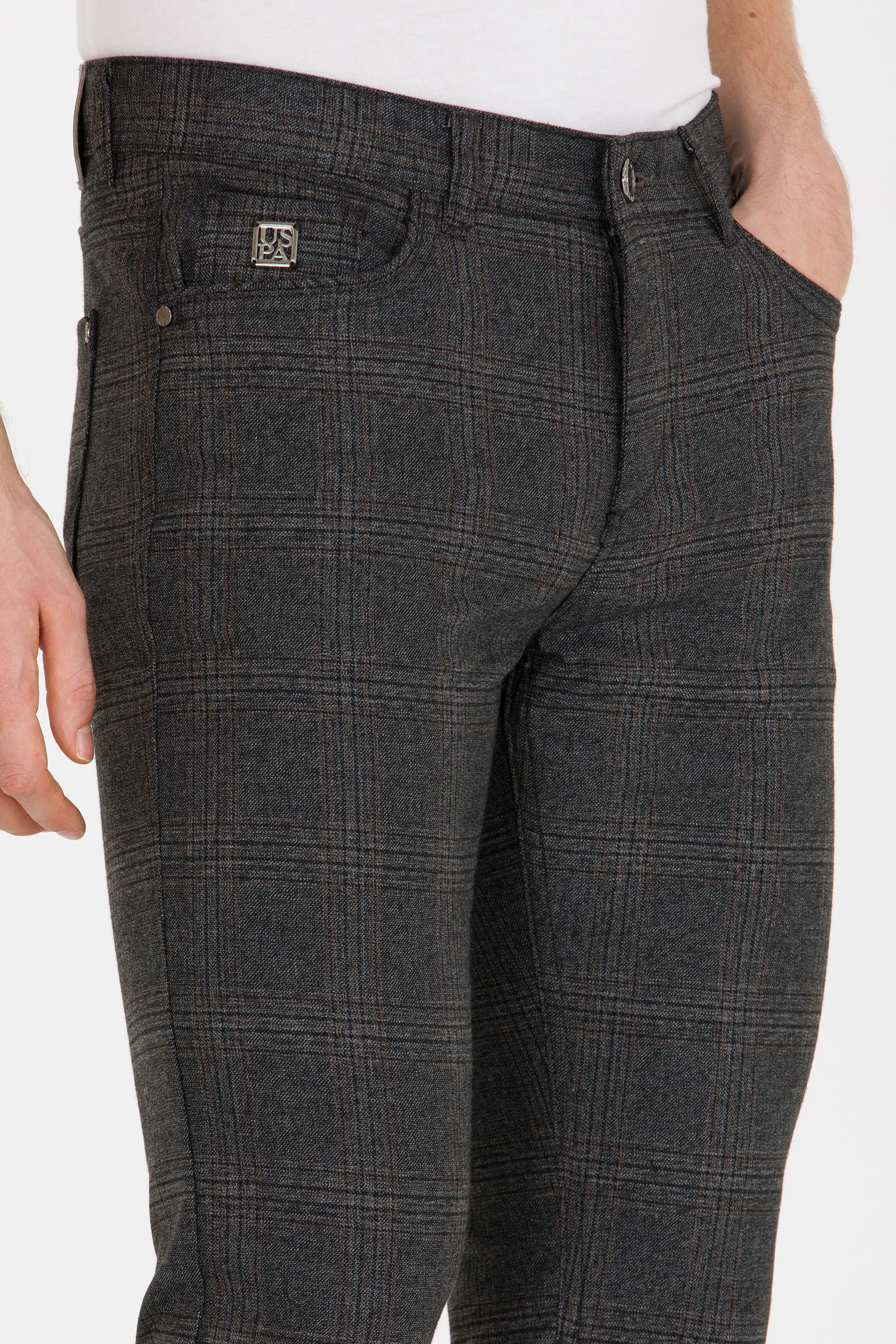 Erkek Slim Fit Antrasit Kanvas Pantolon - Image 6