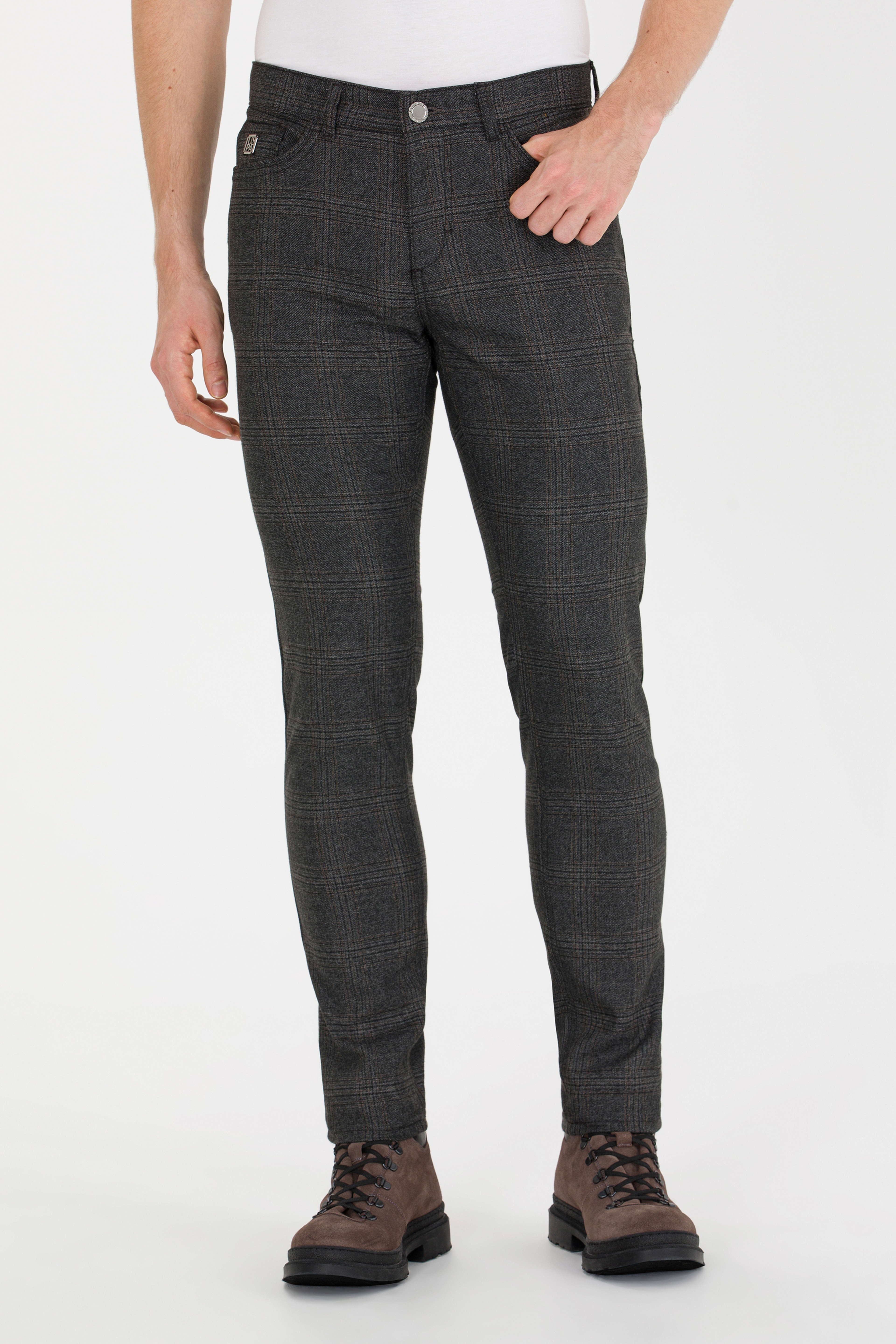 Erkek Slim Fit Antrasit Kanvas Pantolon - Image 2