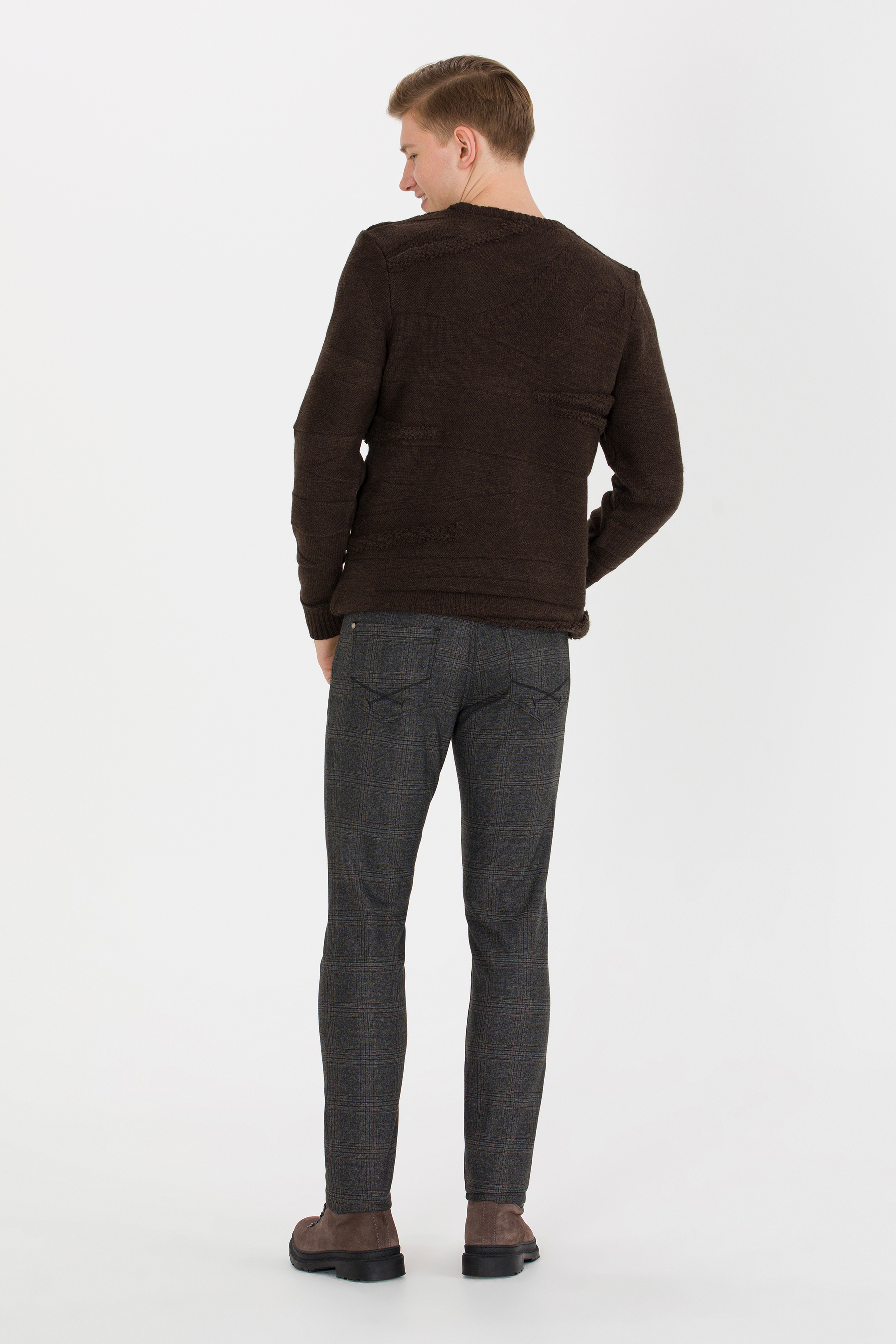 Erkek Slim Fit Antrasit Kanvas Pantolon