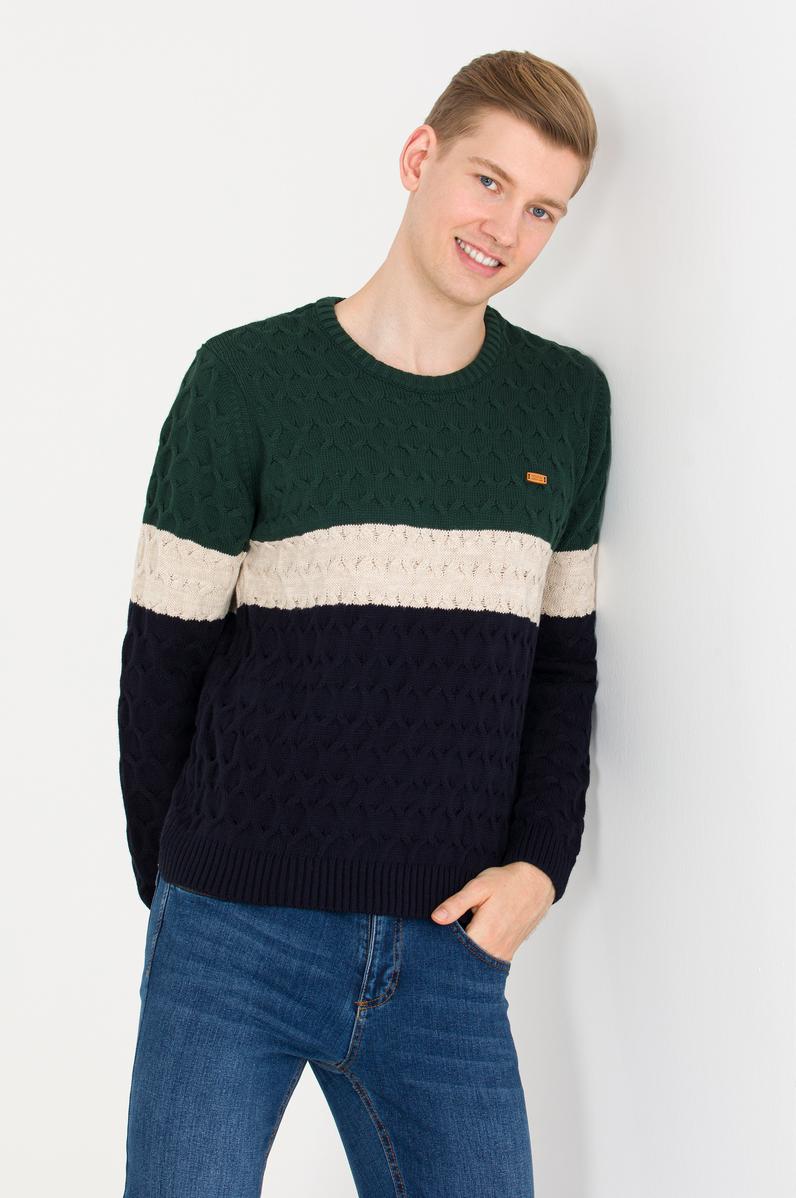 Erkek Lacivert Bisiklet Yaka Triko Kazak