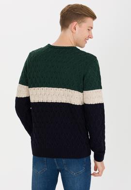 Erkek Lacivert Bisiklet Yaka Triko Kazak - 50256669011