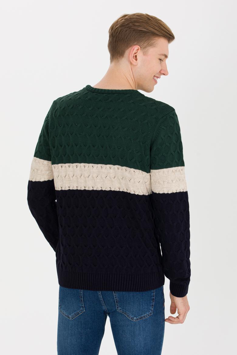 Erkek Lacivert Bisiklet Yaka Triko Kazak - 50256669011