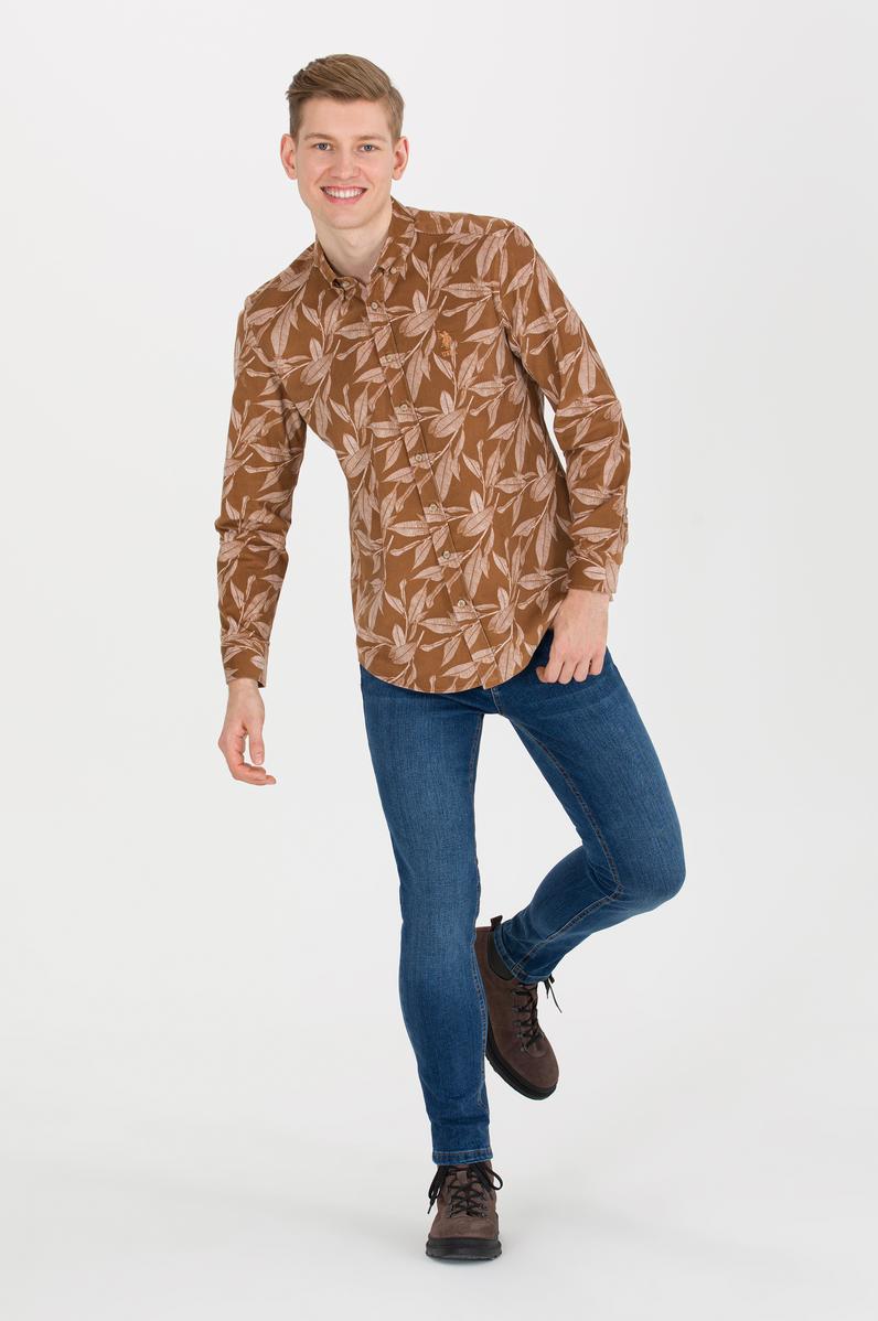 Erkek Camel Uzun Kollu Gömlek