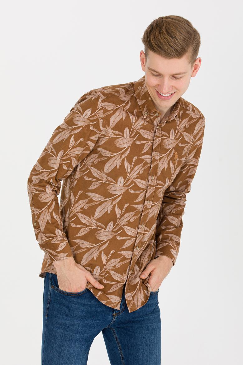 Erkek Camel Uzun Kollu Gömlek - 50254279027