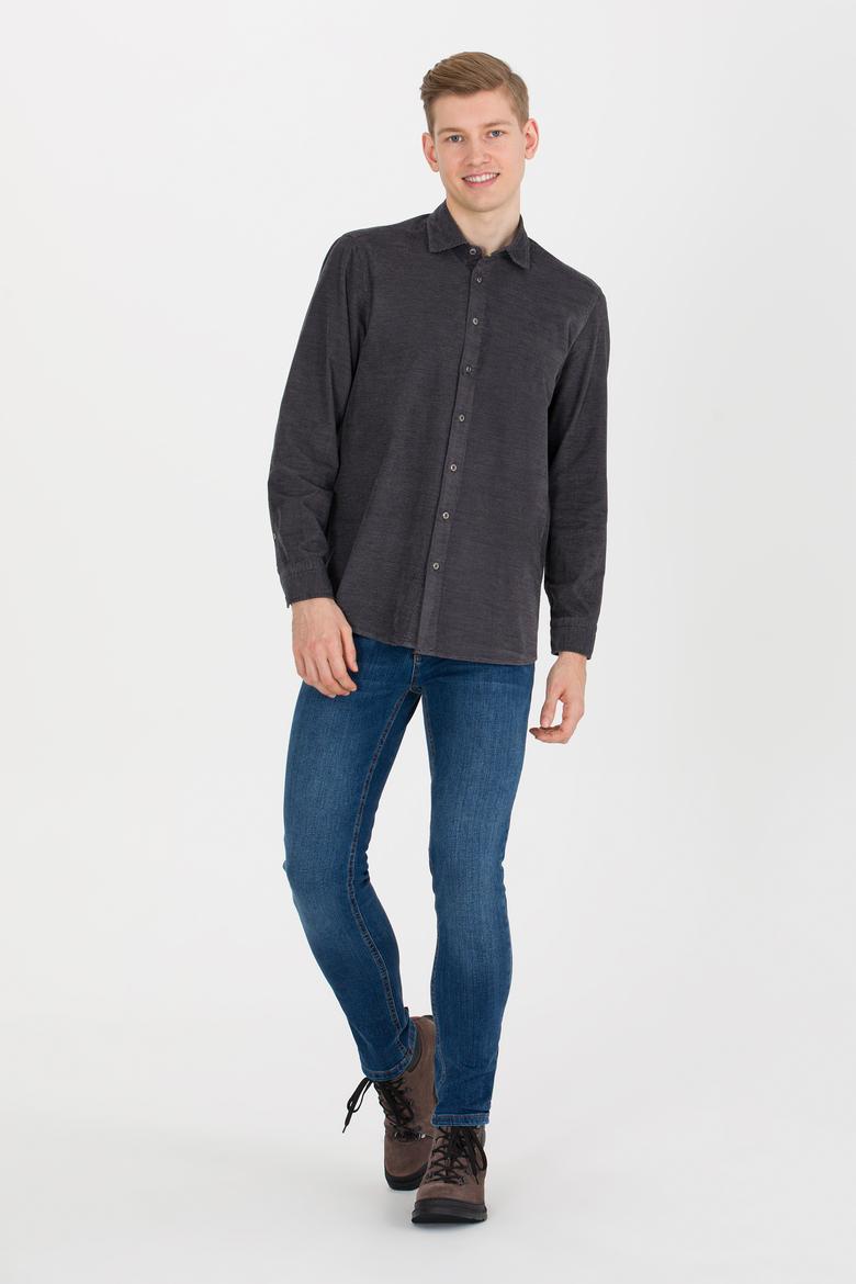 Erkek Antrasit Uzun Kollu Gömlek - 50256058017