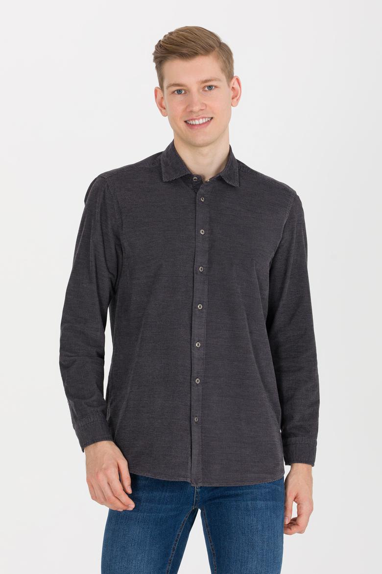 Erkek Antrasit Uzun Kollu Gömlek - 50256058017