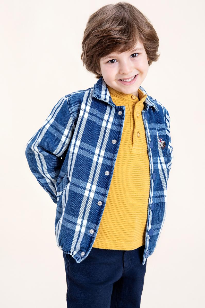 Erkek Çocuk Açık Mavi Jean Gömlek