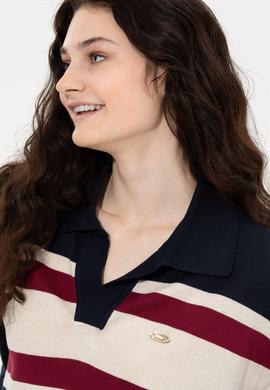 Kadın Lacivert V Yaka Kazak - 50257810006