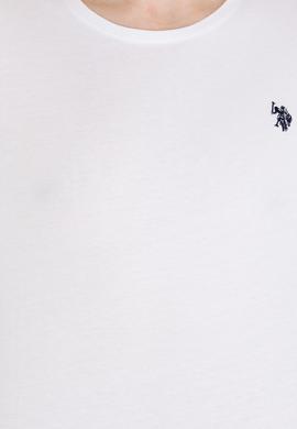 Erkek Beyaz Basic Bisiklet Yaka Tişört - 50263026001
