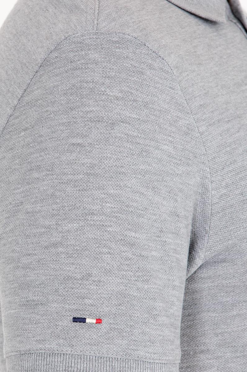 Erkek Gri Melanj Basic Polo Yaka Tişört