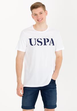 Erkek Beyaz Basic Bisiklet Yaka Tişört - 50262976001